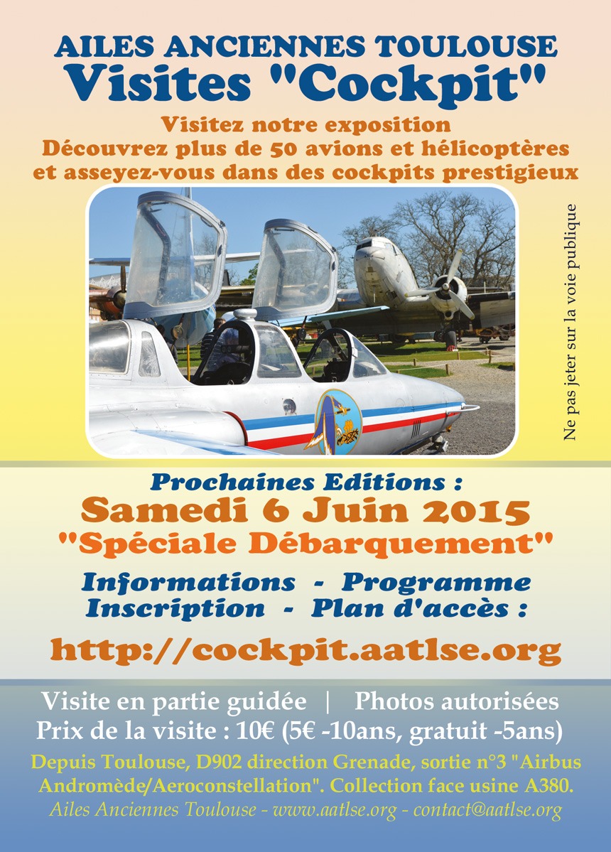 Affiche de la visite Cockpit du 6 juin 2015